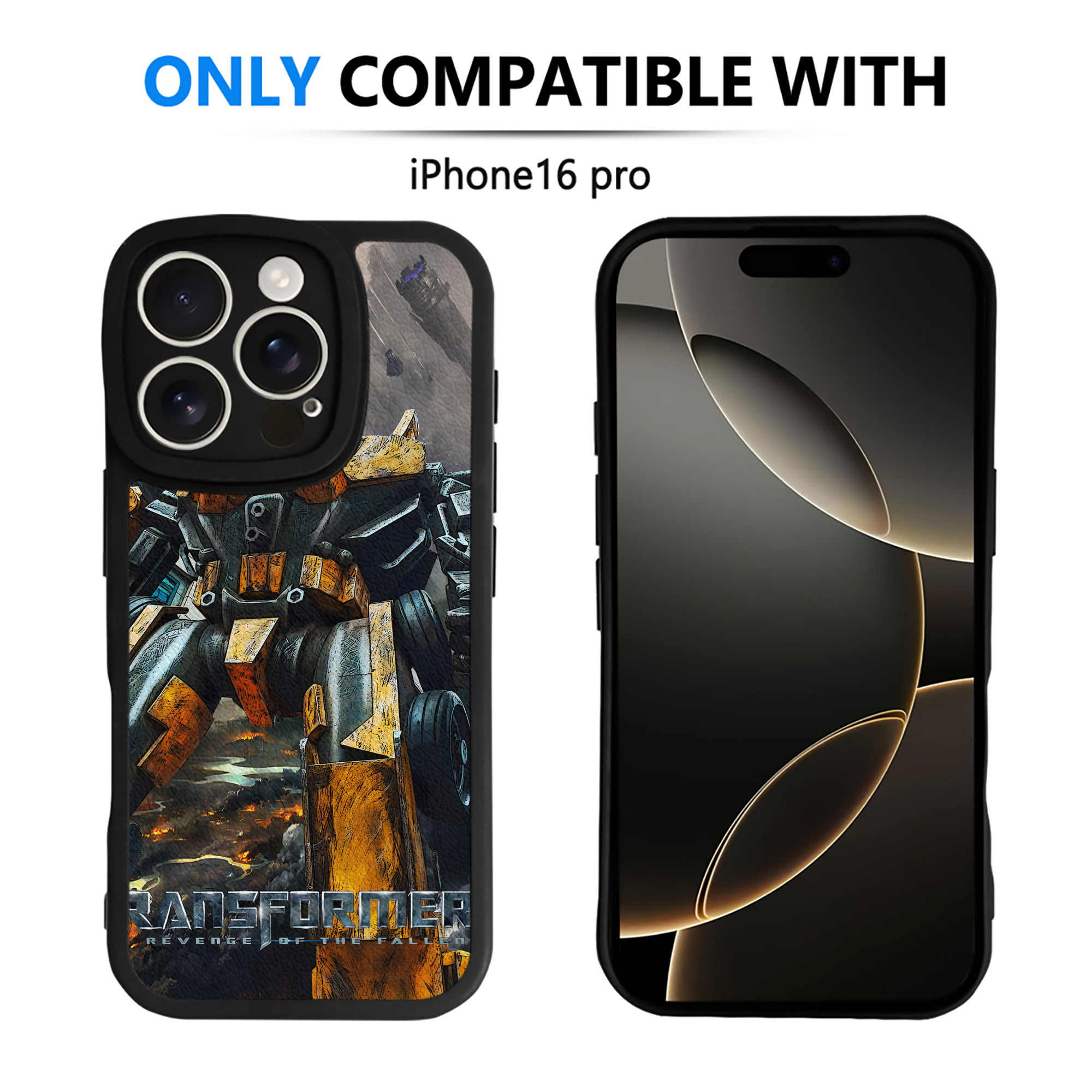 （画像用） Transformers トランスフォーマー 【iPhone 16シリーズ対応】シリコンスマホケース（レザー調） 材質：シリコン